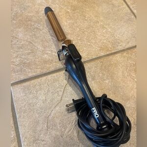 Pro Beauty Tools 1 inch Black and Gold Curling Iron